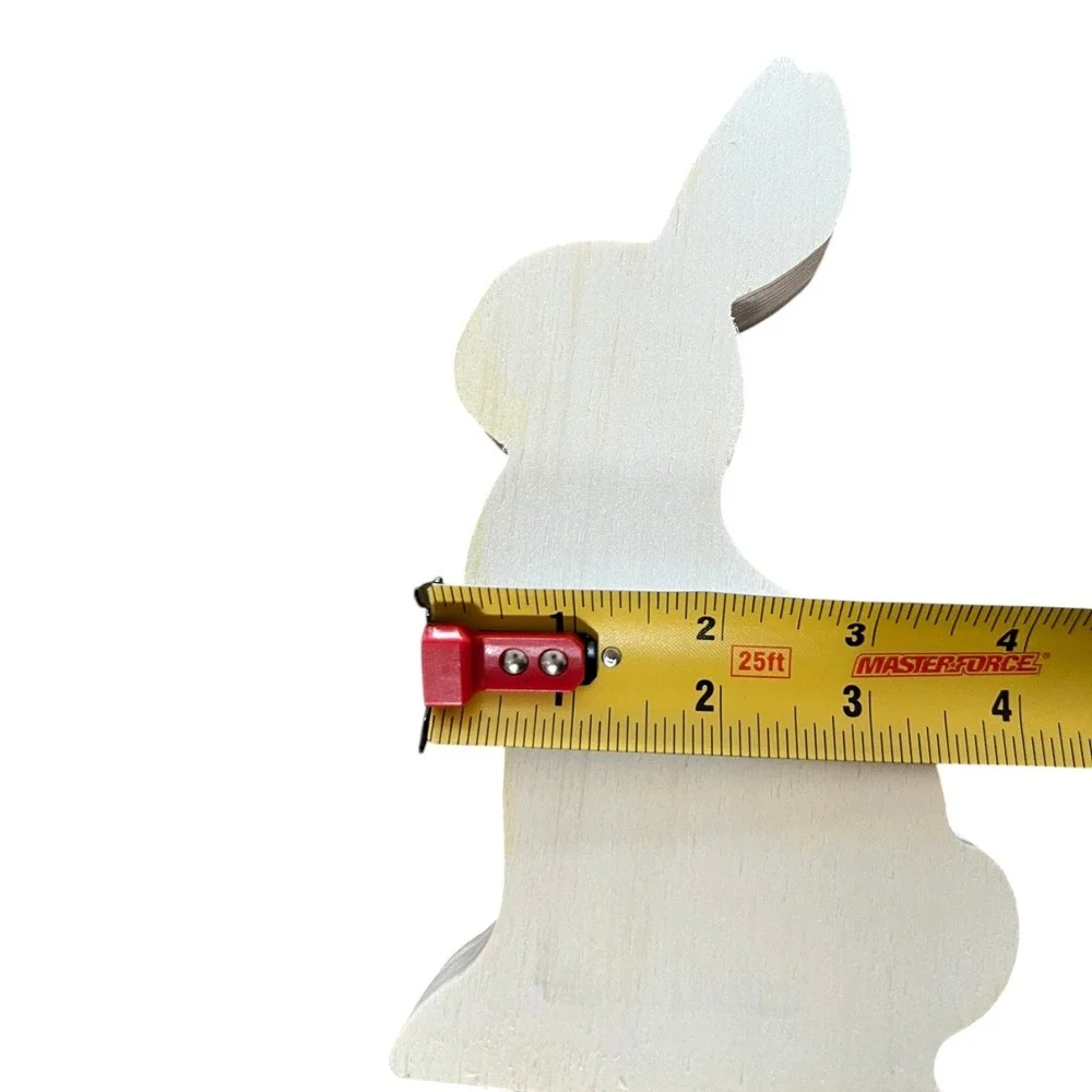 Celebrate It‎ Wooden Bunny Shape Craft DIY Easter Decor Natural Wood Brand New